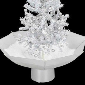 Árvore de Natal com neve base formato guarda-chuva 75 cm branco