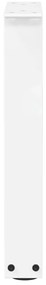 Pés para mesa de centro em V 2 peças Branco 28x(42-43,3) cm Aço