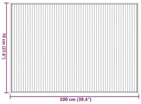 Tapete retangular 70x100 cm bambu cinzento