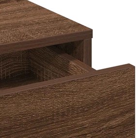 Mesa de Maquiagem vidaXL com Gavetas em Carvalho Castanho 50x41x140 cm