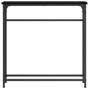 Mesa Console Preto Carvalhos 75x19,5x75 cm Madeira Prensada