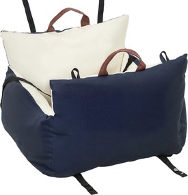 PawHut Assento de carro para cão com cinto de segurança e fixação assento de carro para cão acolchoado 49x53x36cm azul-marinho | Aosom Portugal