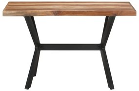 Mesa de jantar 120x60x75 cm madeira maciça c/ acabamento a mel