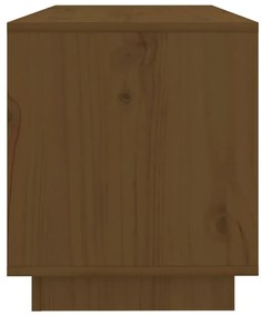 Móvel de TV 74x34x40 cm madeira de pinho maciça castanho mel