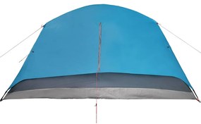 Tenda familiar c/ avançado para 6 pessoas impermeável azul