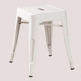 Pack De 4 Bancos Baixos 45 Cm Empilháveis Em Aço Lix Branco - Sklum