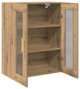 Armário de Parede vidaXL com Portas de Vidro Carvalho Artesão 69,5x34x