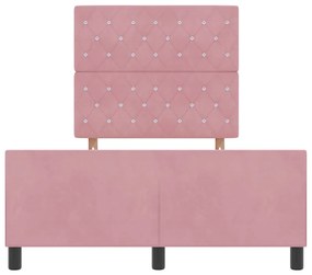 Cama vidaXL Rosa 120x190 cm Veludo