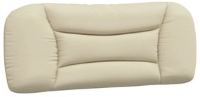 Estrutura de cama sem colchão 100x200 cm tecido cor creme