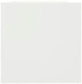 Vaso/floreira 62x47x46 cm aço branco
