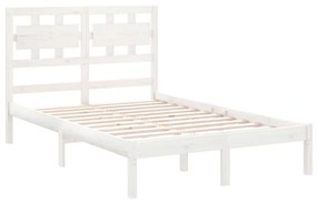 Estrutura de cama 120x200 cm madeira maciça branco