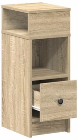 Mesas de cabeceira 2 pcs com gaveta 25x31x66 cm carvalho sonoma