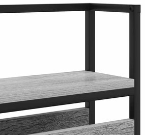 Cabeceira de armazenamento com cabeceira Sonoma cinzento 160 cm