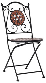 3 pcs conjunto bistro em mosaico azulejos de cerâmica terracota
