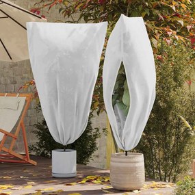 vidaXL Capas de Fleece para Proteção Contra Geada 5 pcs Branco