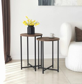 Mesa de Centro Neta – Nogueira – Medidas Grandes: Largura: 35 cm Altur