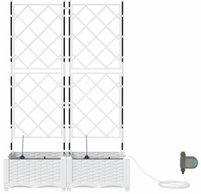 Vasos de Jardim Treliça Branco 80 x 40 x 126 cm Plástico