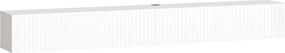 HOMCOM Móvel de TV suspenso 180cm, para TV de 182,88 cm, 2 portas basculantes, 180x25x22cm, branco | Aosom Portugal