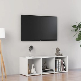 vidaXL Móvel de TV 107x35x37 cm contraplacado branco brilhante
