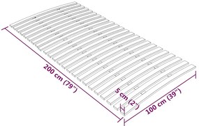 Estrado de ripas com 24 ripas 100x200 cm