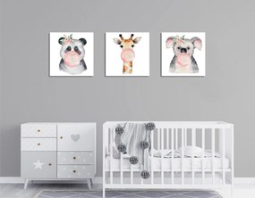 Pintura Decorativa em Tela FAH10 – Multicolor – 30 x 30 cm (3 Peças)