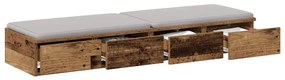 gavetas de cama vidaXL madeira antiga 120x36,5x16,5 cm madeira engenhe