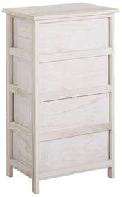 Cómoda com 4 gavetas creme e castanho claro LOBIS Beliani