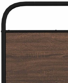 Estrutura cama sem colchão 193x203 cm metal carvalho castanho