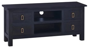 Móvel de TV 100x30x45 cm mogno maciço castanho café preto-claro