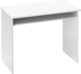 HOMCOM Secretária Compacta com 1 Prateleira 90x50x74 cm Branco | Aosom Portugal