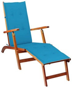 Almofadão para cadeira de terraço (75+105)x50x4 cm azul