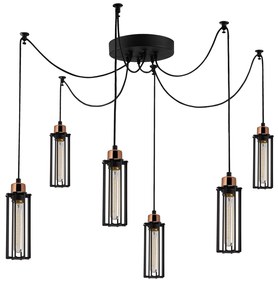 Candeeiro de Teto Likya – Preto – 128 cm x 110 cm