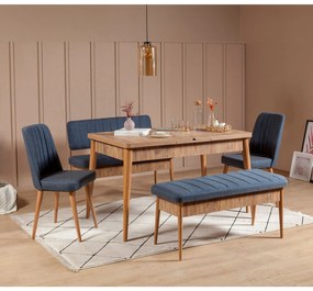 Conjunto de Mesa de Jantar Extensível e Cadeiras Vina – Pinho Atlântic