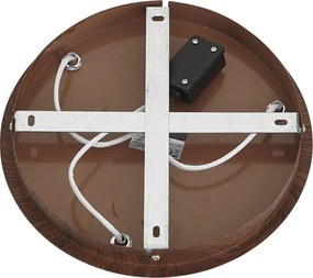Plafon de teto Japandi madeira escura com spots ajustáveis 3-luzes IP44 - Ducha