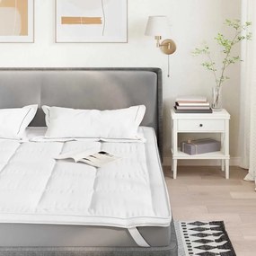 vidaXL Protetor de colchão 140x220 cm branco