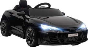 HOMCOM Carro Elétrico AUDI RS E-Tron GT 12V com 2 Motores Faróis LED Buzina Música USB 3-5km/h 103x58x41cm Preto | Aosom Portugal