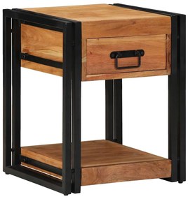 Mesa de Cabeceira 40x40x50 cm em Madeira de Acácia Sólida