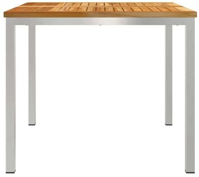 Mesa de Jantar 90x90x74.5 cm Madeira Sólida de Teca