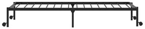 Estrutura de cama sem colchão Dobrável 107x203 cm aço preto