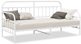 Estrutura de cama vidaXL Branca 90x190 cm Aço