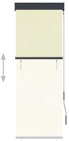 Estore de rolo para exterior 60x250 cm creme