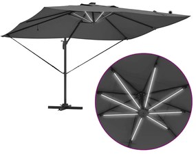 Parasol Cantilever Roma com LEDs Antracite 352x251x265 cm - Estrutura