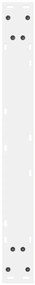 Pés para mesa de jantar 2 peças, branco, 80x(72-73,3) cm, aço