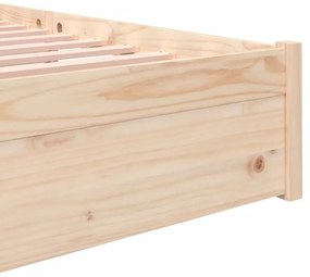Estrutura de cama sem colchão 160x200 cm madeira maciça