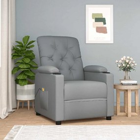 Poltrona de massagens tecido cinzento-claro