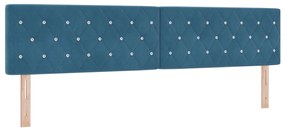 Cama Box com Colchão vidaXL Azul Escuro 200x200 cm Veludo