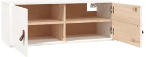 Armários de parede 2 pcs 80x30x30 cm pinho maciço branco