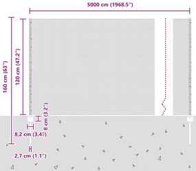 Postes de Cerca vidaXL 22 pcs U-Channel 120 cm Aço Galvanizado, Cerca