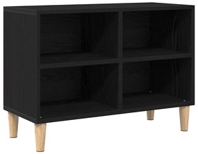 Gabinete de TV Carvalho Preto - 69.5x30x50 cm, Feito de Madeira de Eng
