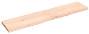 vidaXL Prateleira de parede 140x30x(2-4)cm carvalho maciço não tratado
